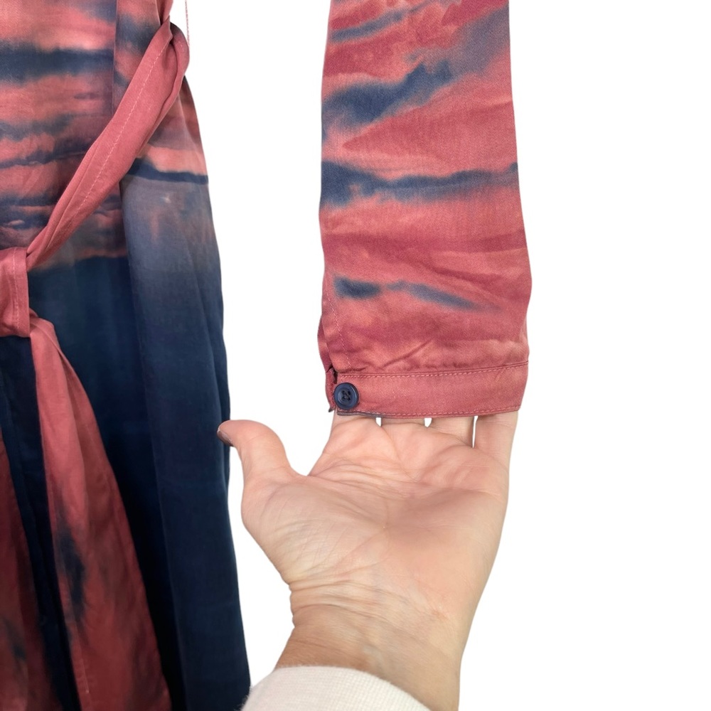 NWT Anthropologie Cloth & Stone Claudia Tie-Dye Maxi Shirtdress - Picture 6 of 12